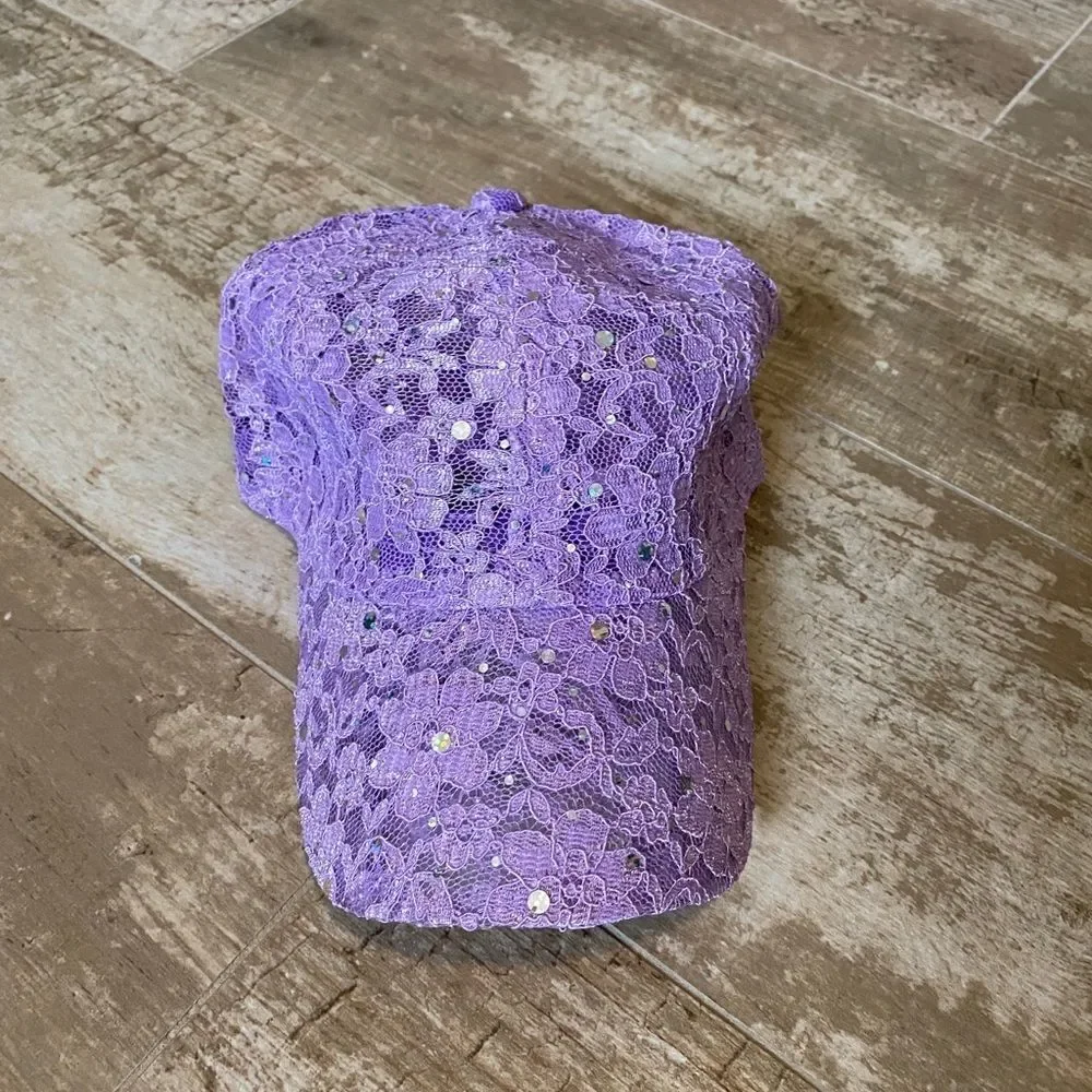 Lace Hat Available in red, lavender & pink